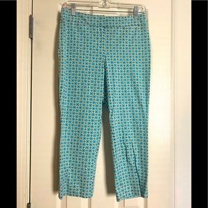 Talbots blue floral dress pants. Worn once.